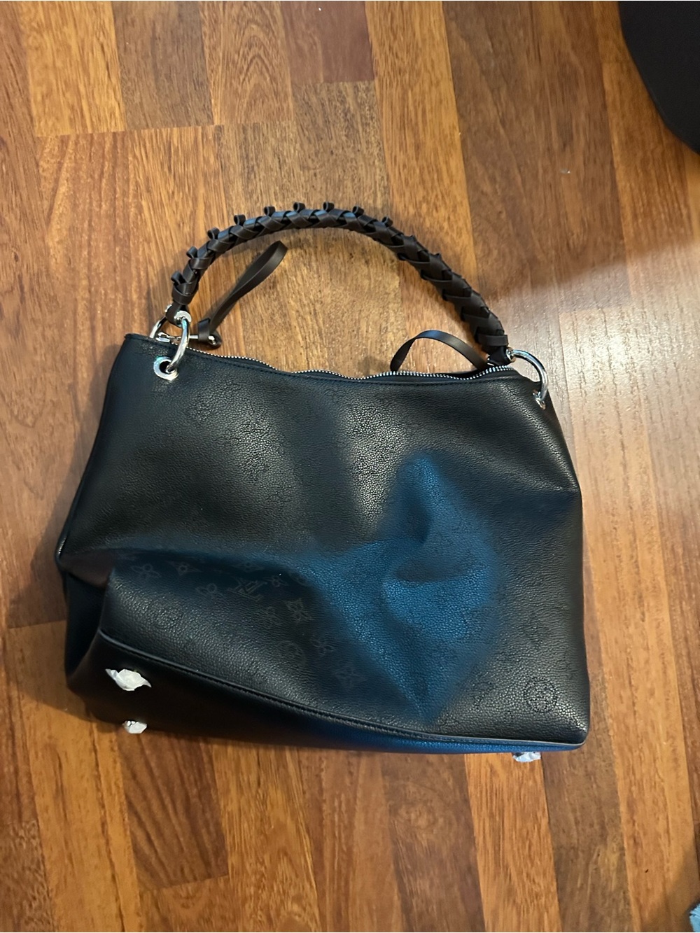 Louis Vuitton Black Braided-Handle Shoulder Bag